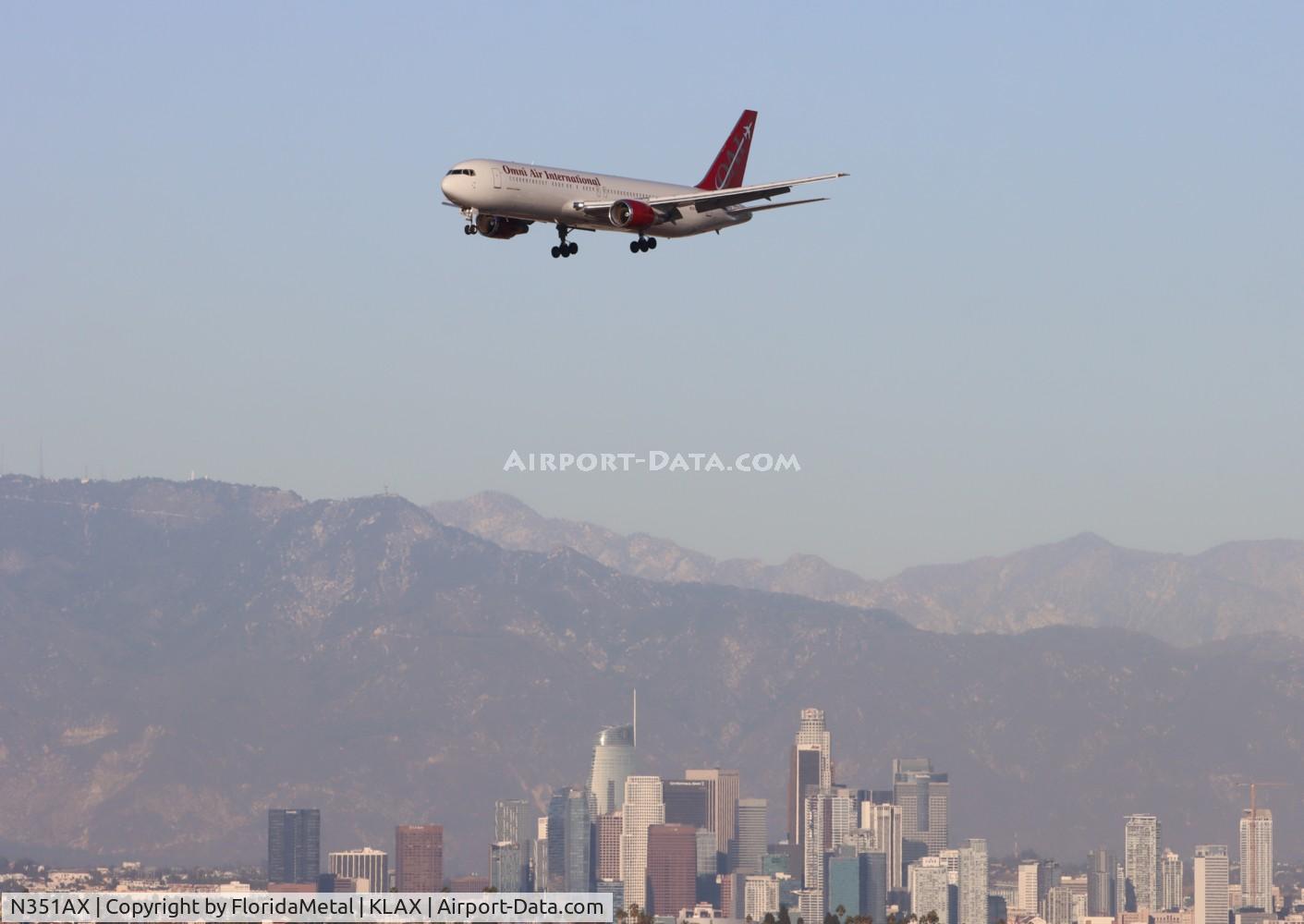 N351AX, 1995 Boeing 767-33A C/N 27908, OAE 767-300 zx cid-lax