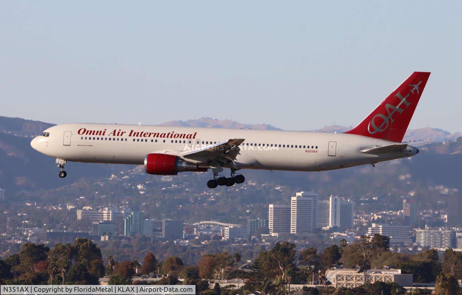 N351AX, 1995 Boeing 767-33A C/N 27908, OAE 763 zx cid-lax