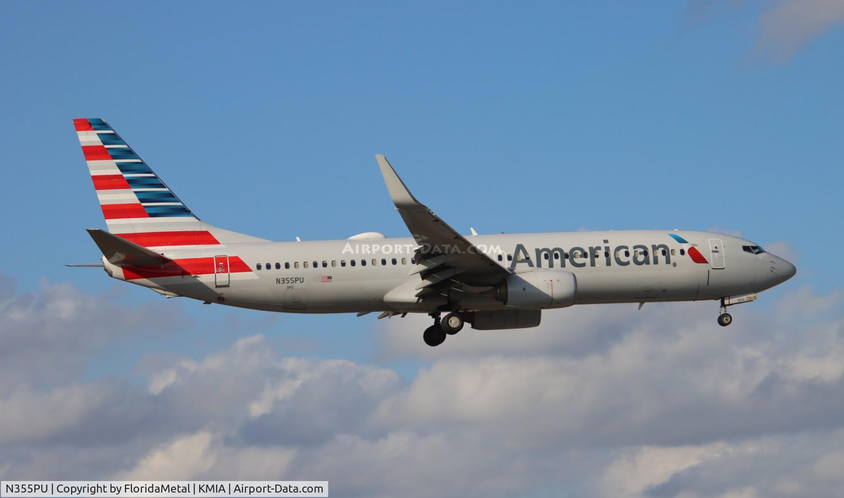 N355PU, 2017 Boeing 737-823 C/N 33348, AAL 738 zx kin, mkjp-mia
