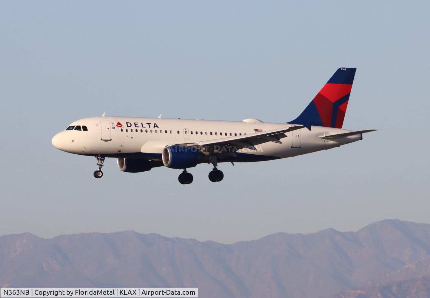 N363NB, 2003 Airbus A319-114 C/N 1990, DAL A319 zx den-lax