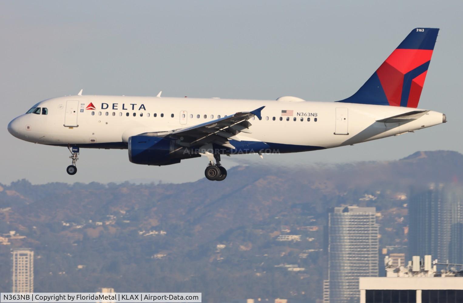 N363NB, 2003 Airbus A319-114 C/N 1990, DAL A319 zx den-lax