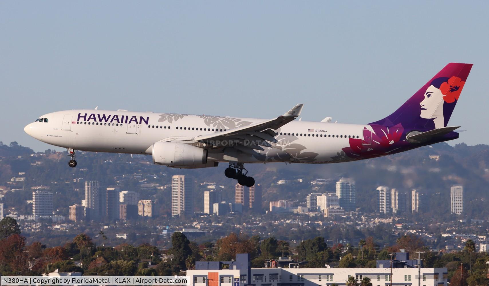 N380HA, 2010 Airbus A330-243 C/N 1104, HAL A332 zx hnl-lax