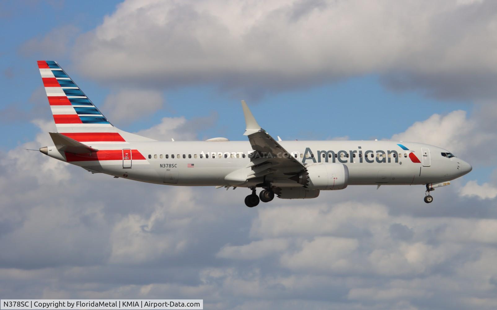 N378SC, 2020 Boeing 737-8 MAX C/N 44471, AAL 737-8 zx san-mia