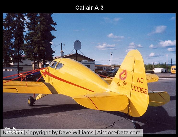 N33356, 1947 Callair A-3 C/N 112, Callair A-3