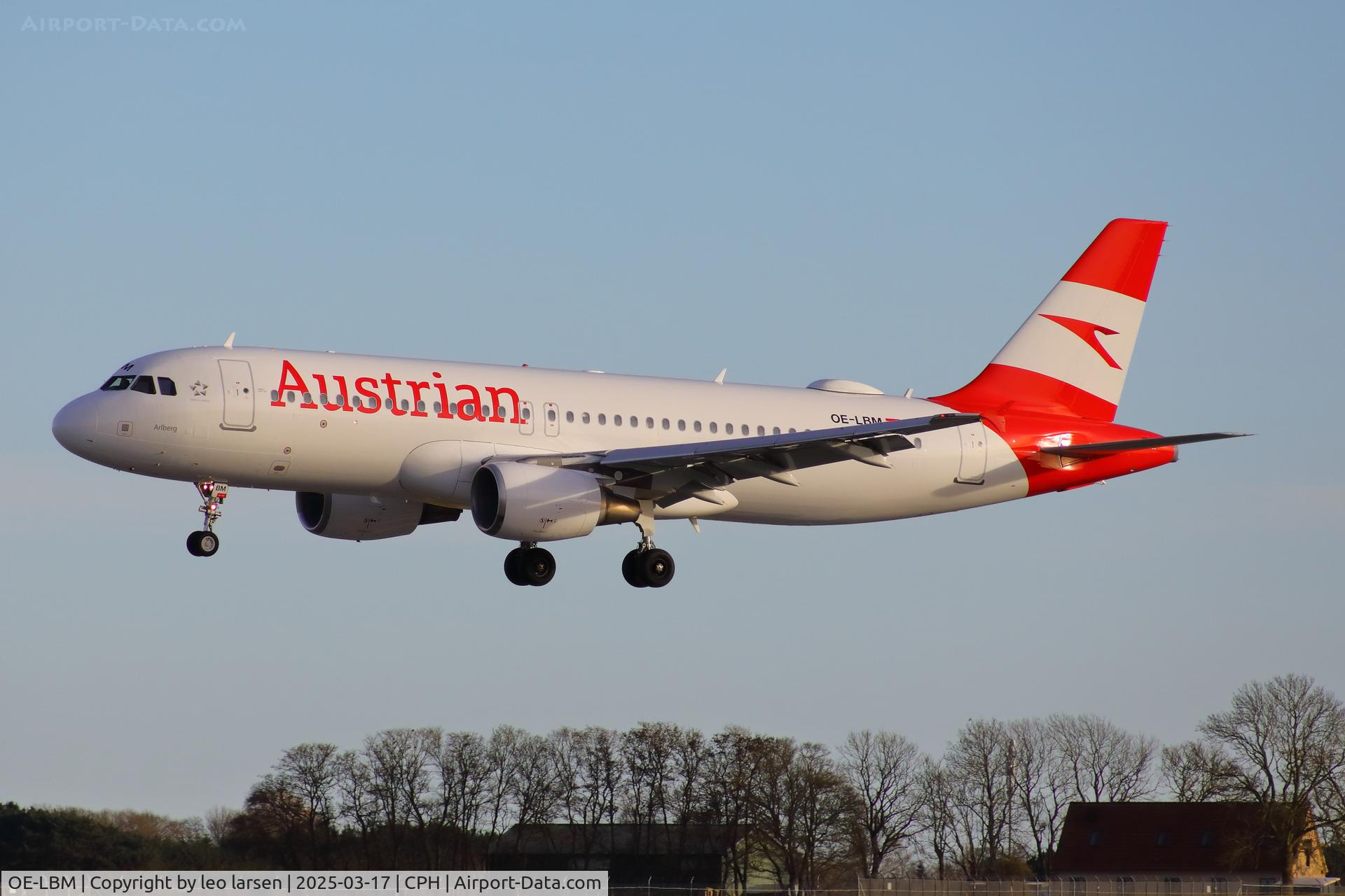 OE-LBM, 2001 Airbus A320-214 C/N 1504, Copenhagen 17.3.2025