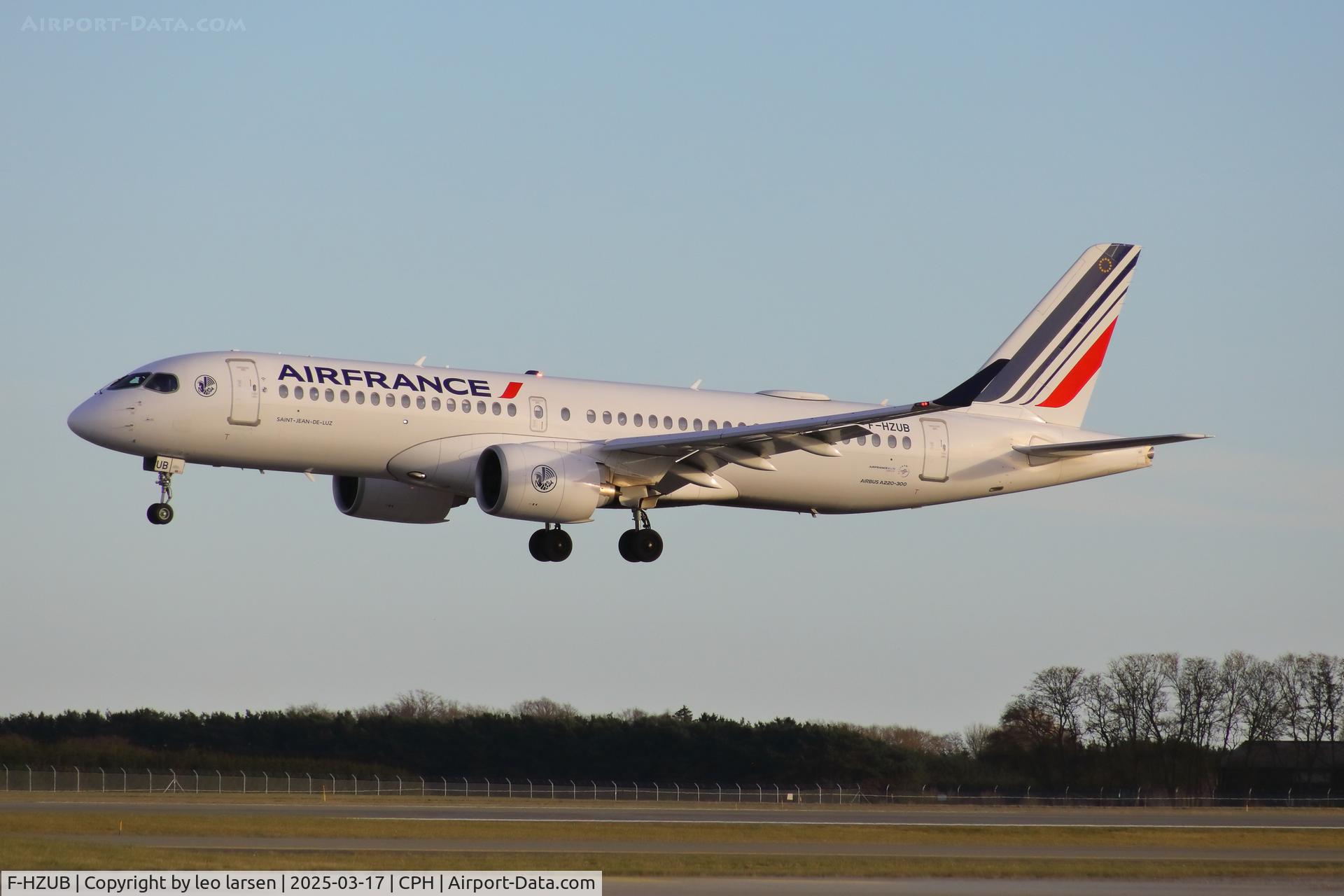 F-HZUB, 2021 Airbus A220-300 C/N 55139, Copenhagen 17.3.2025