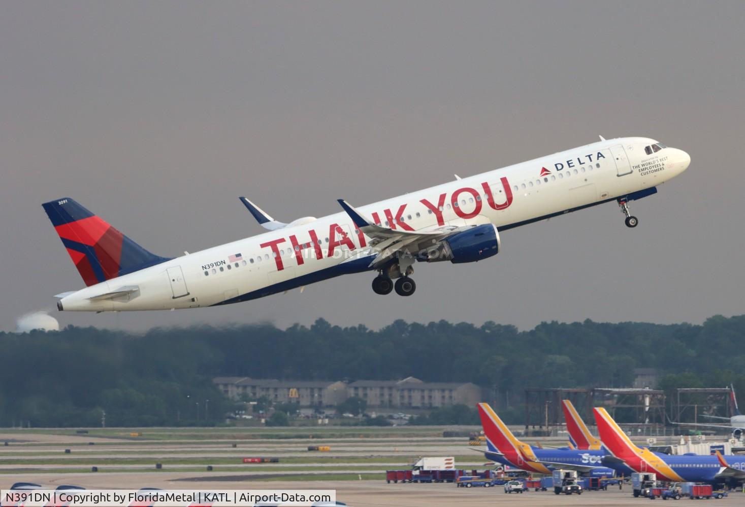 N391DN, 2019 Airbus A321-211 C/N 9027, DAL A321 zx atl-las