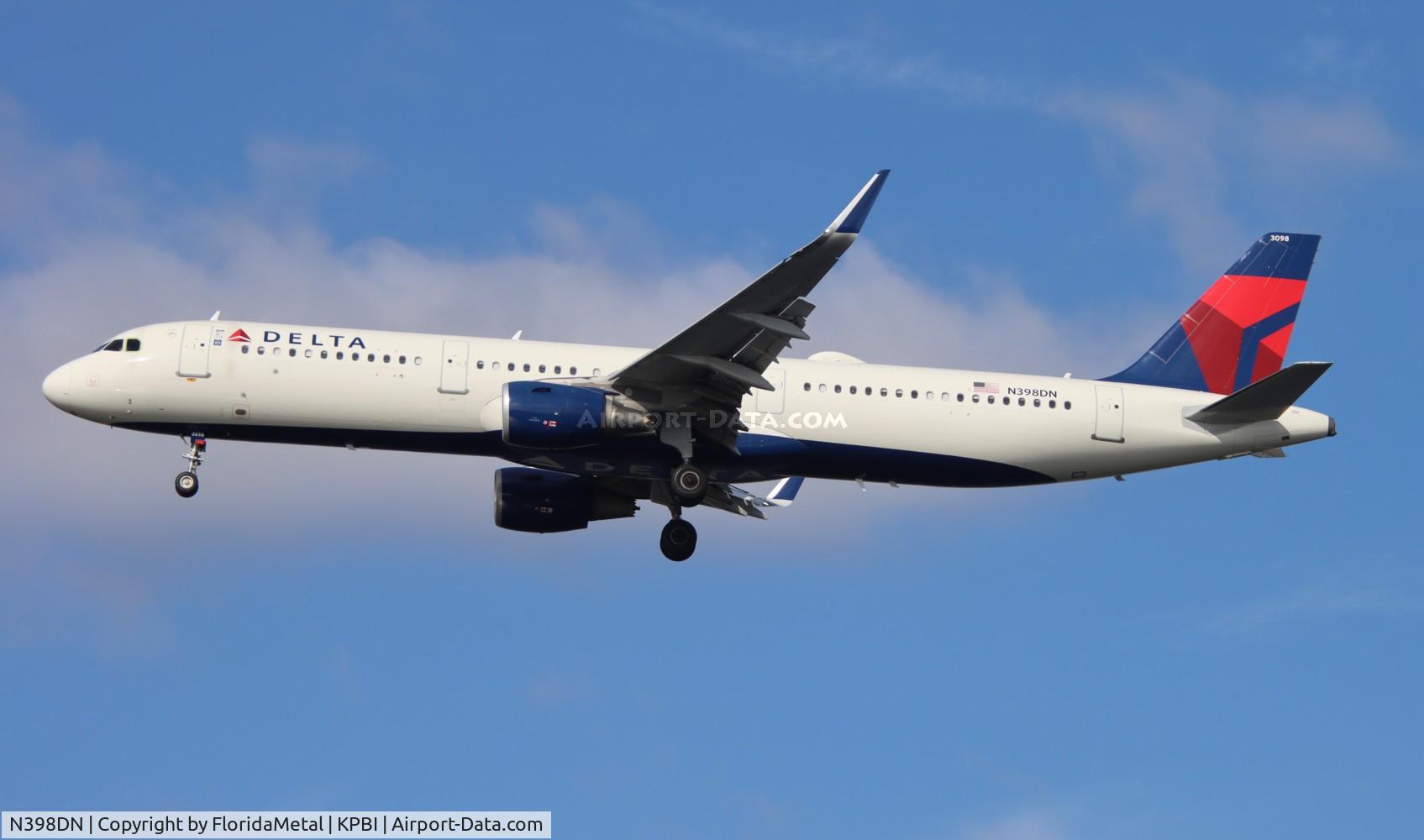 N398DN, 2020 Airbus A321-211 C/N 9360, DAL A321 zx atl-pbi