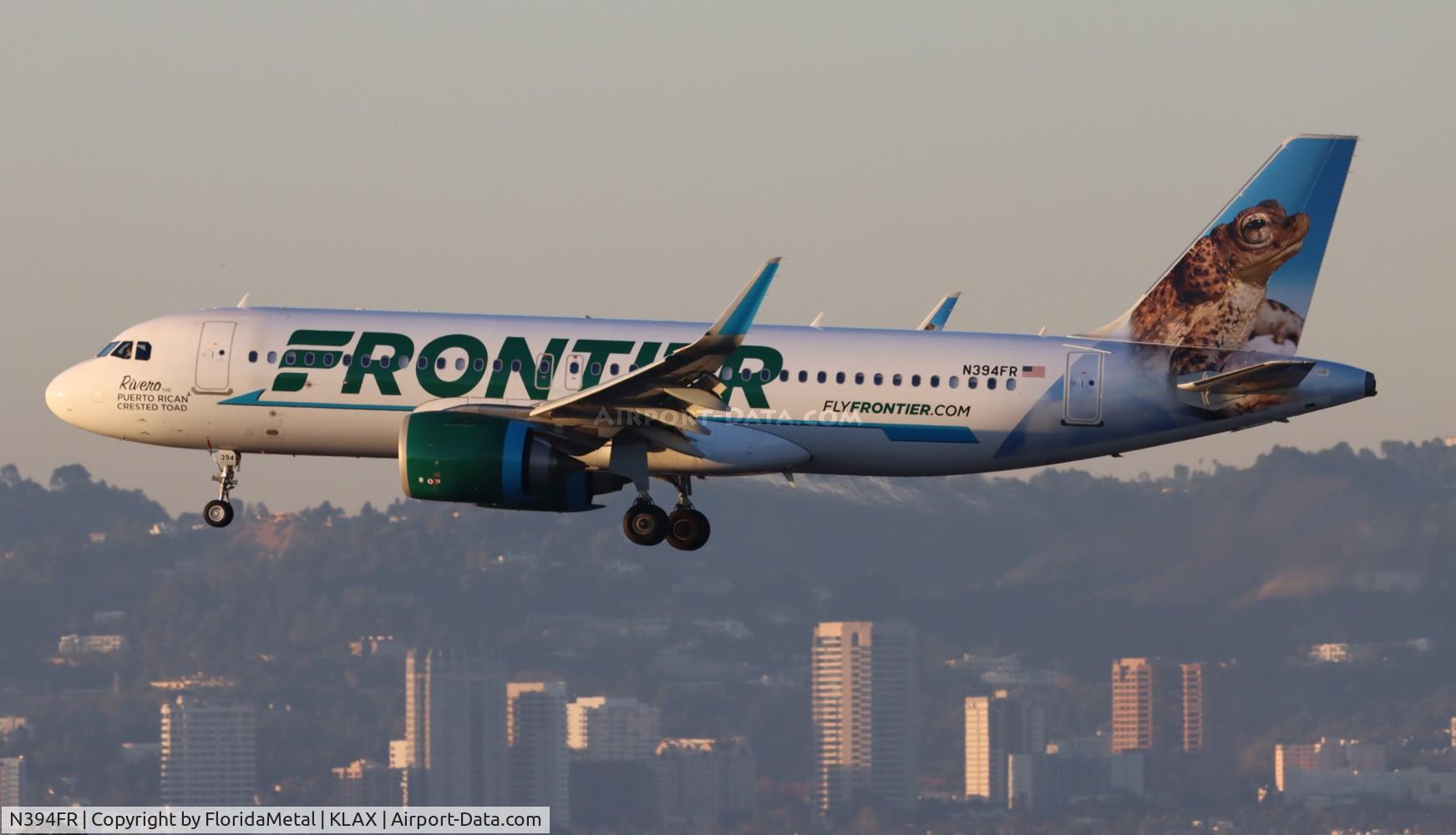N394FR, 2022 Airbus A320-251N C/N 10981, FFT A32N Rivero zx sfo-lax