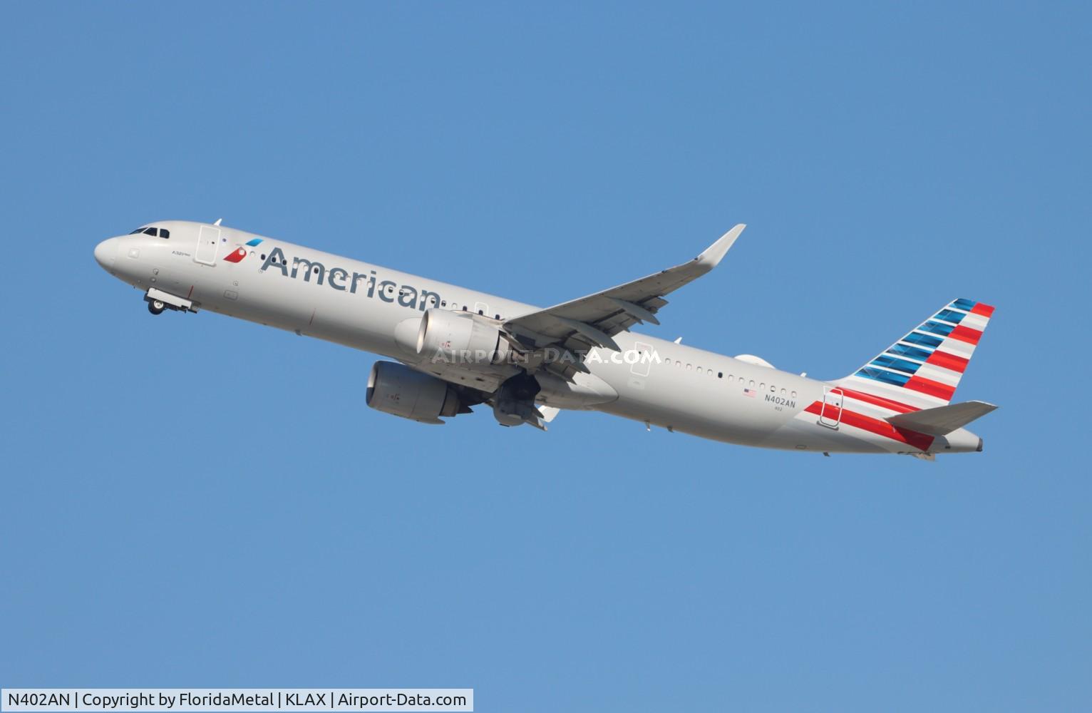 N402AN, 2019 Airbus A321-251NX C/N 8750, AAL A321N zx lax-clt