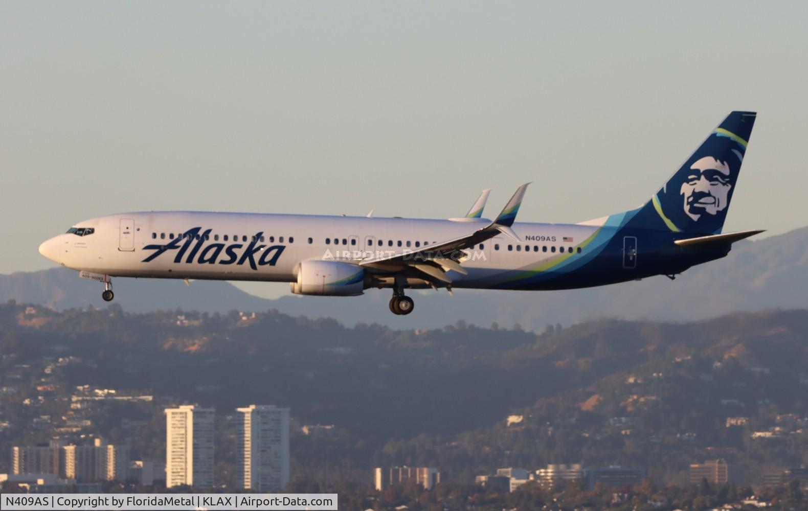 N409AS, 2012 Boeing 737-990/ER C/N 41733, ASA 739 zx sea-lax