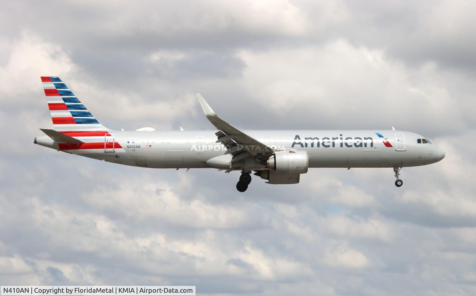 N410AN, 2019 Airbus A321-253NX C/N 9134, AAL A321N zx dfw-mia