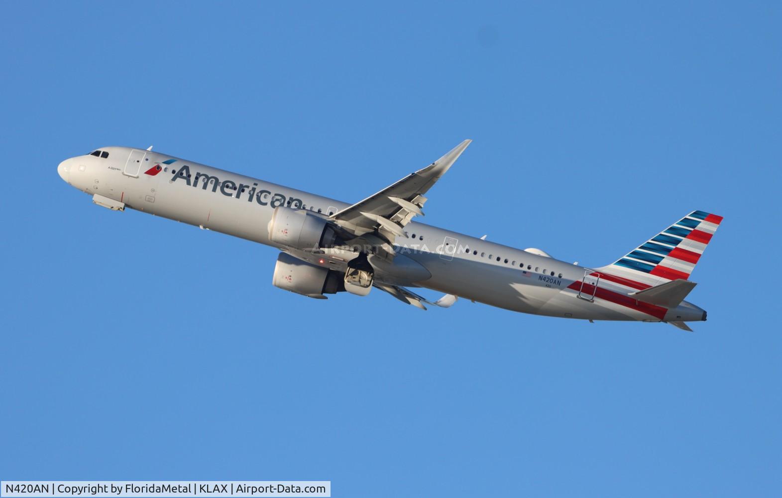 N420AN, 2020 Airbus A321-253NX C/N 9584, AAL A321N zx lax-hnl