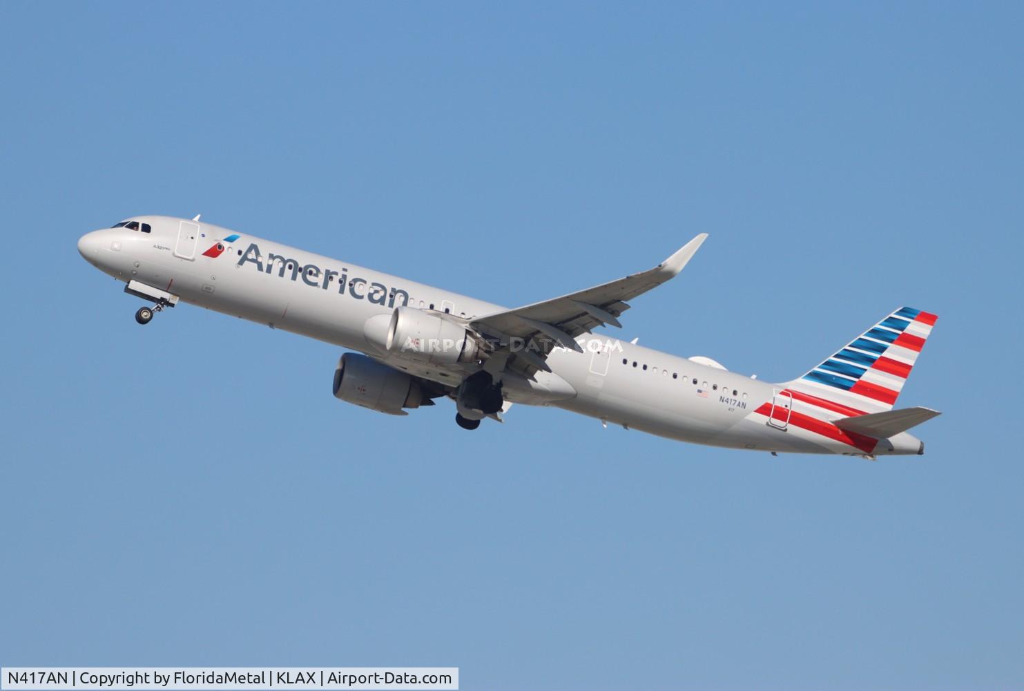 N417AN, 2020 Airbus A321-253NX C/N 9537, AAL A321N zx lax-koa