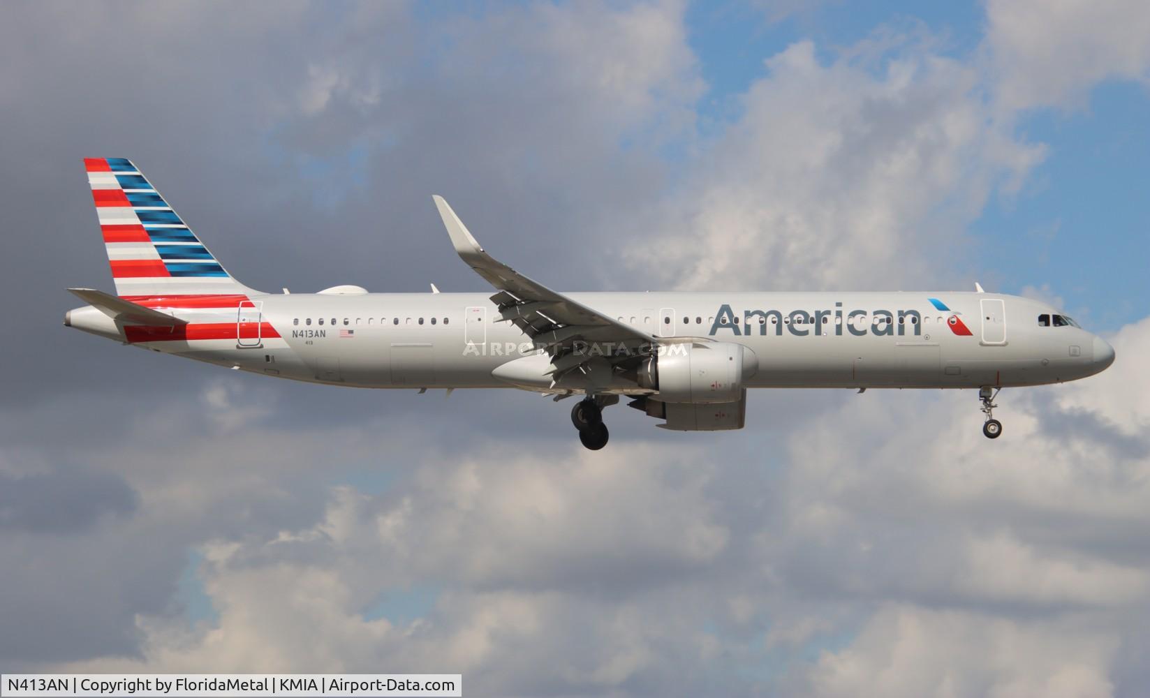 N413AN, 2020 Airbus A321-253NX C/N 9374, AAL A321N zx lax-mia