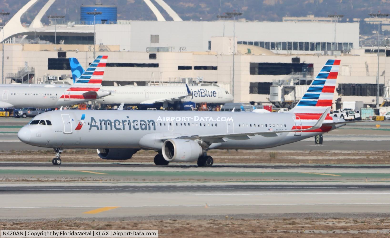 N420AN, 2020 Airbus A321-253NX C/N 9584, AAL A321N zx dfw-lax