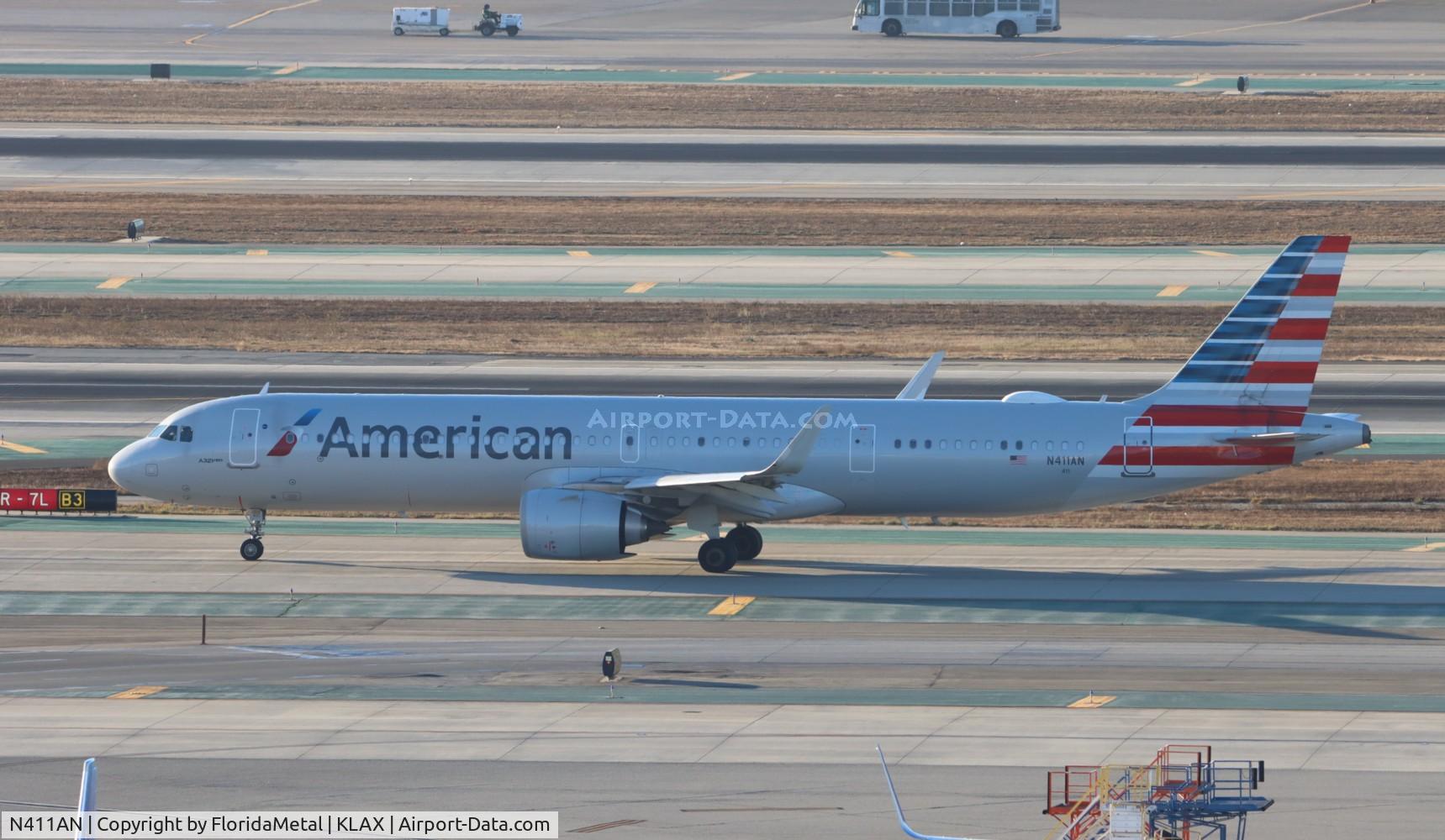 N411AN, 2020 Airbus A321-253NX C/N 9318, AAL A321N zx lax-dca