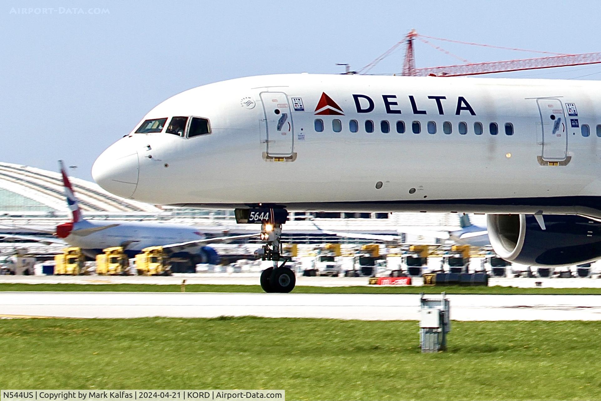 N544US, 1996 Boeing 757-251 C/N 26491, B752 Delta Airlines Boeing 757-251(WL) N544US departing 22L KORD