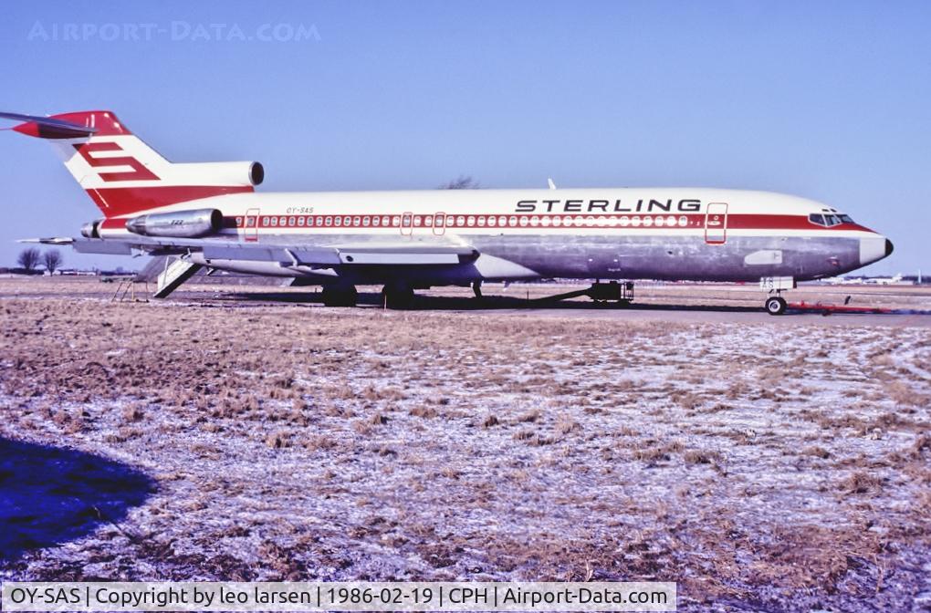 OY-SAS, 1973 Boeing 727-2J4 C/N 20765, Copenhagen 19.2.1986