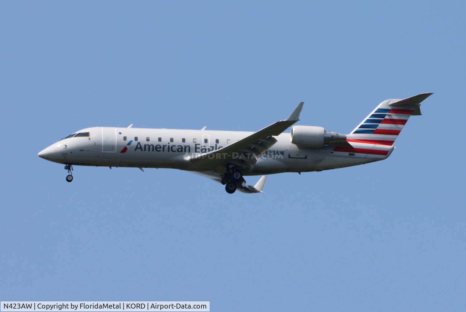 N423AW, 2002 Bombardier CRJ-200LR (CL-600-2B19) C/N 7636, AWI/AE CRJ2 zx cvg-ord