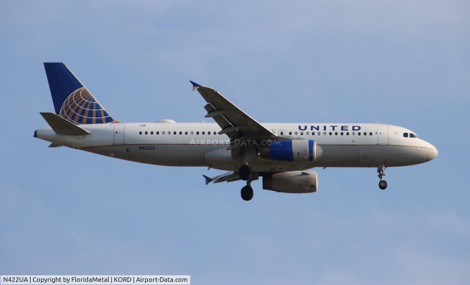 N422UA, 1995 Airbus A320-232 C/N 503, UAL A320 oc zx srq-ord