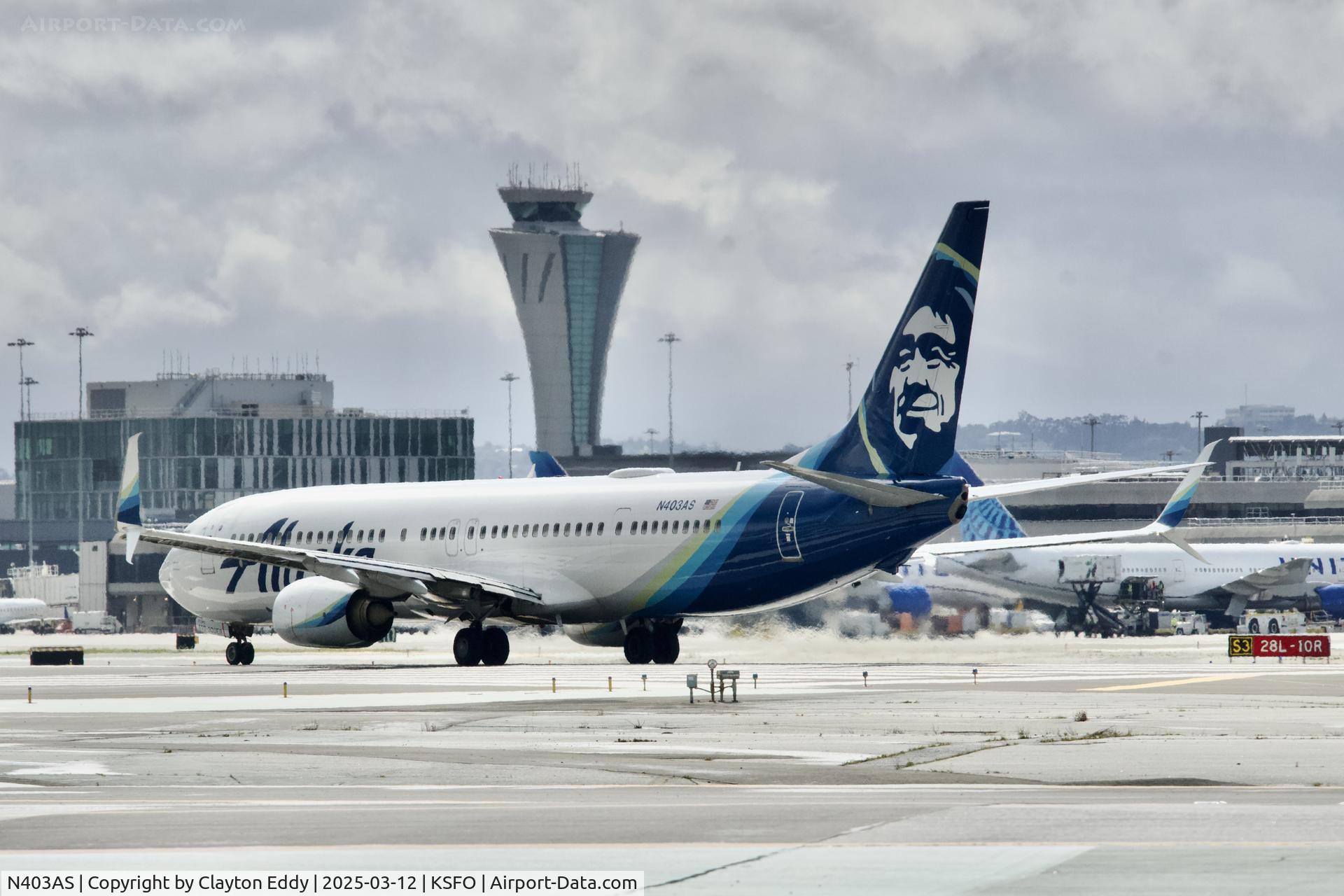 N403AS, 2012 Boeing 737-990/ER C/N 41730, SFO 2025