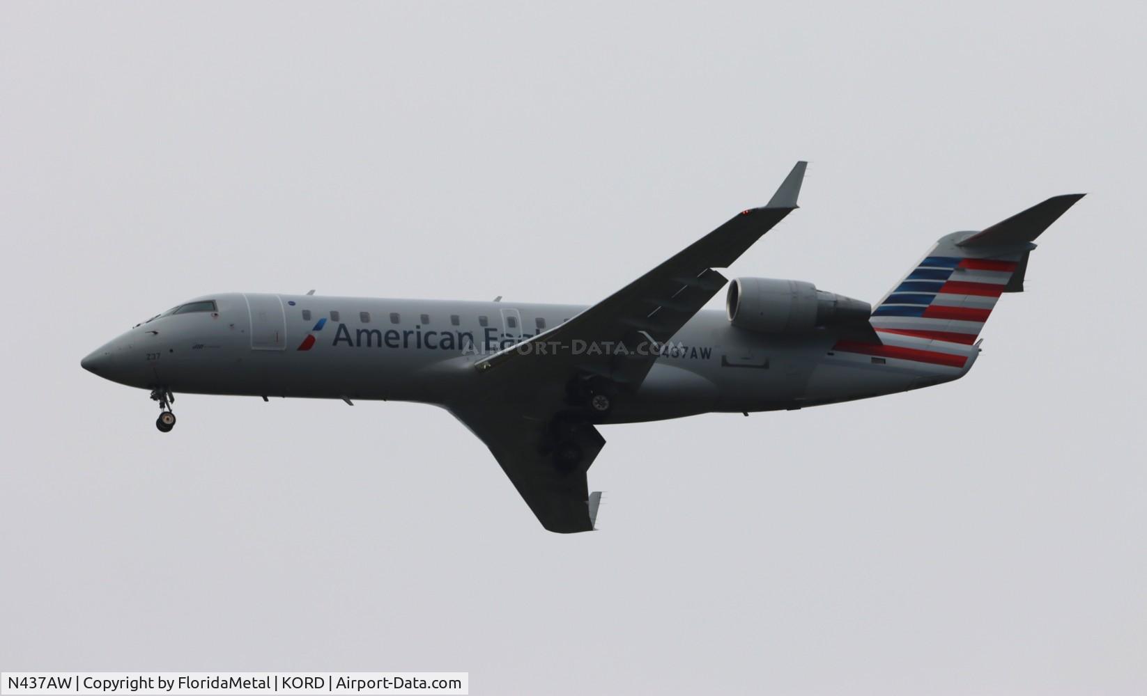 N437AW, 2003 Bombardier CRJ-200LR (CL-600-2B19) C/N 7744, AWI/AE CRJ2 zx far-ord