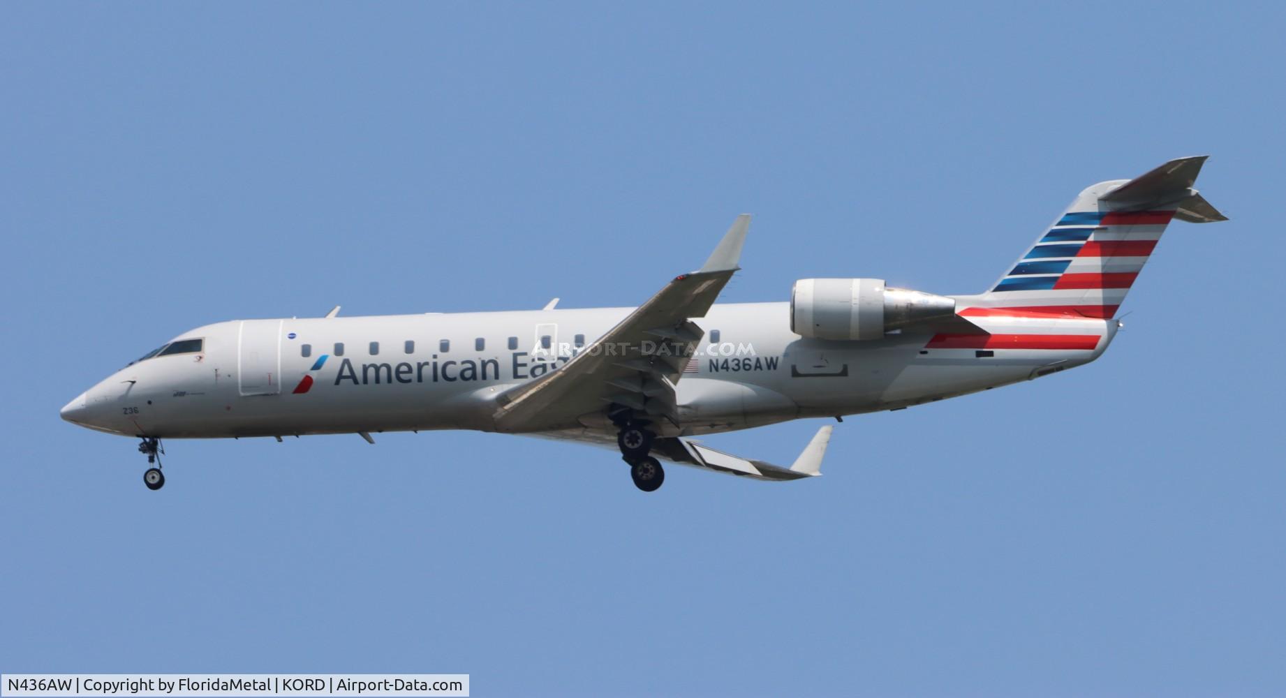 N436AW, 2002 Bombardier CRJ-200LR (CL-600-2B19) C/N 7734, AWI/AE CRJ2 zx tys-ord