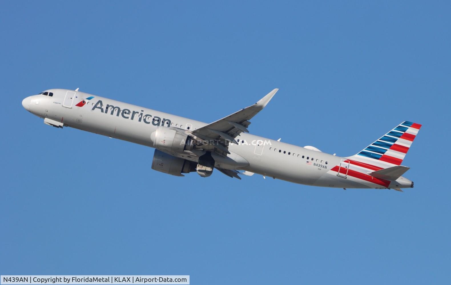 N439AN, 2021 Airbus A321-253NX C/N 10623, AAL A321N zx lax-mia