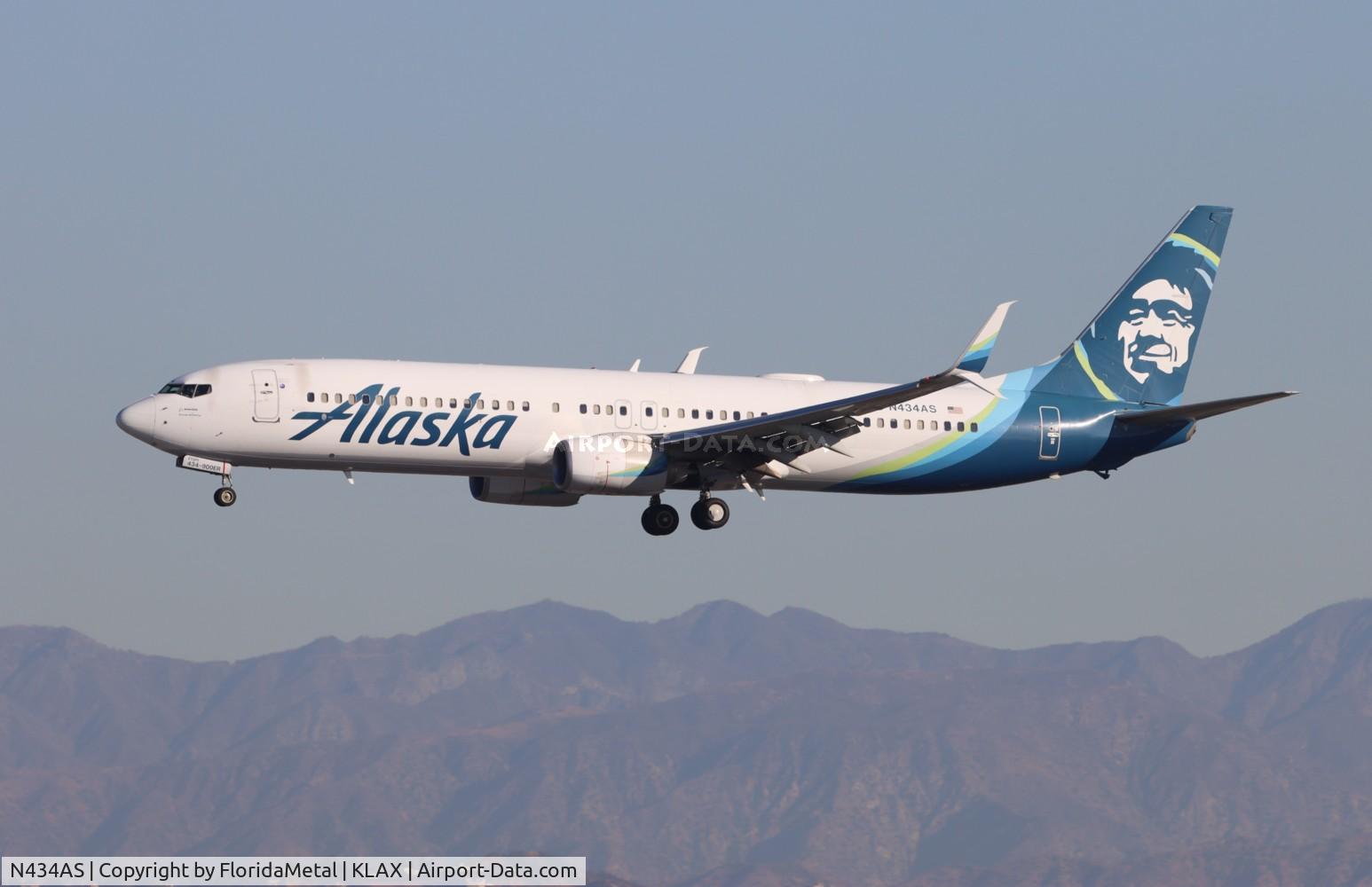 N434AS, 2016 Boeing 737-990/ER C/N 61620, ASA 739 zx sfo-lax