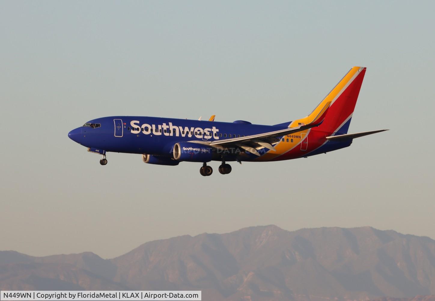 N449WN, 2003 Boeing 737-7H4 C/N 32469, SWA 737 zx smf-lax