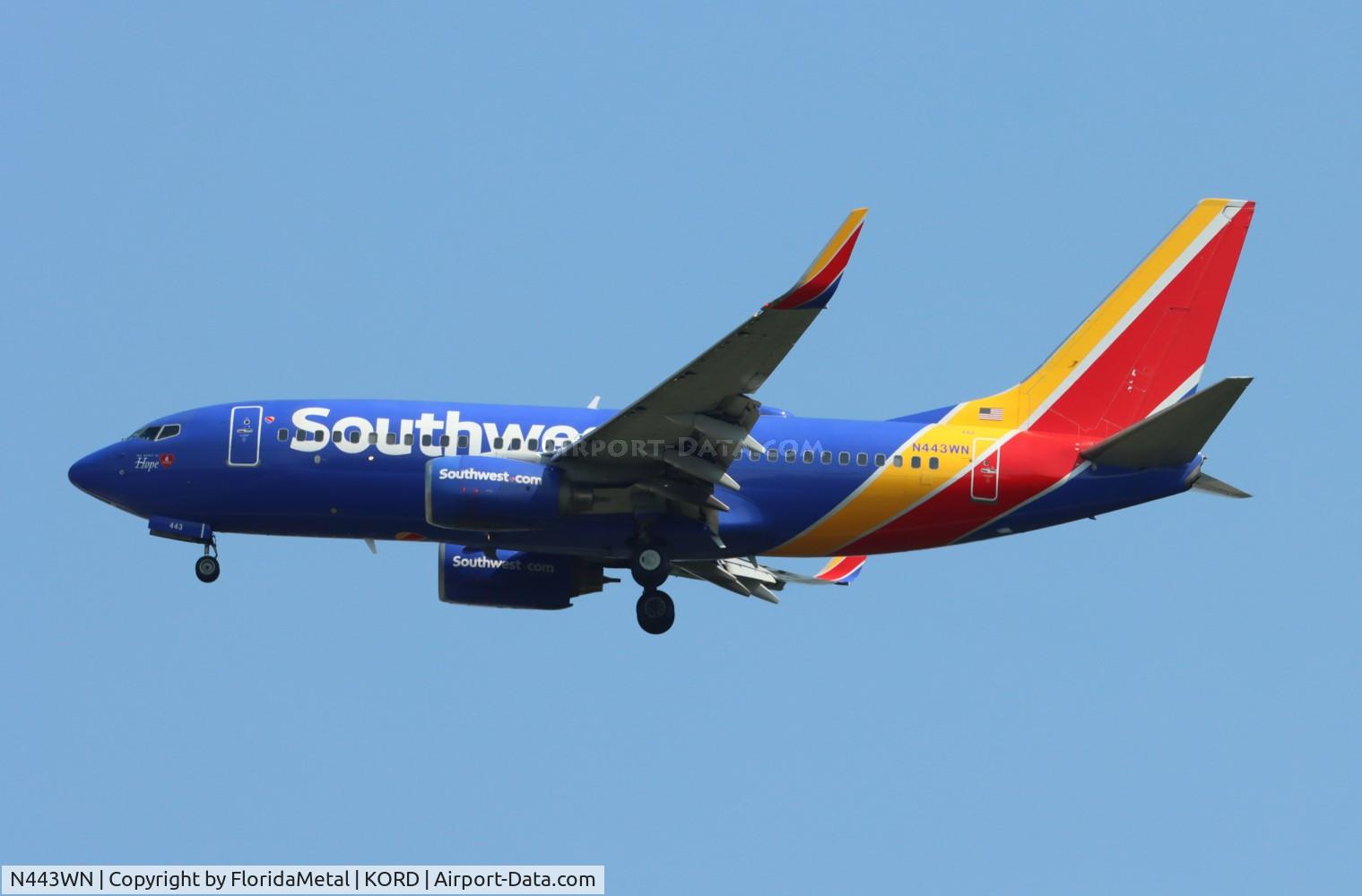 N443WN, 2003 Boeing 737-7H4 C/N 29838, SWA 737 zx den-ord
