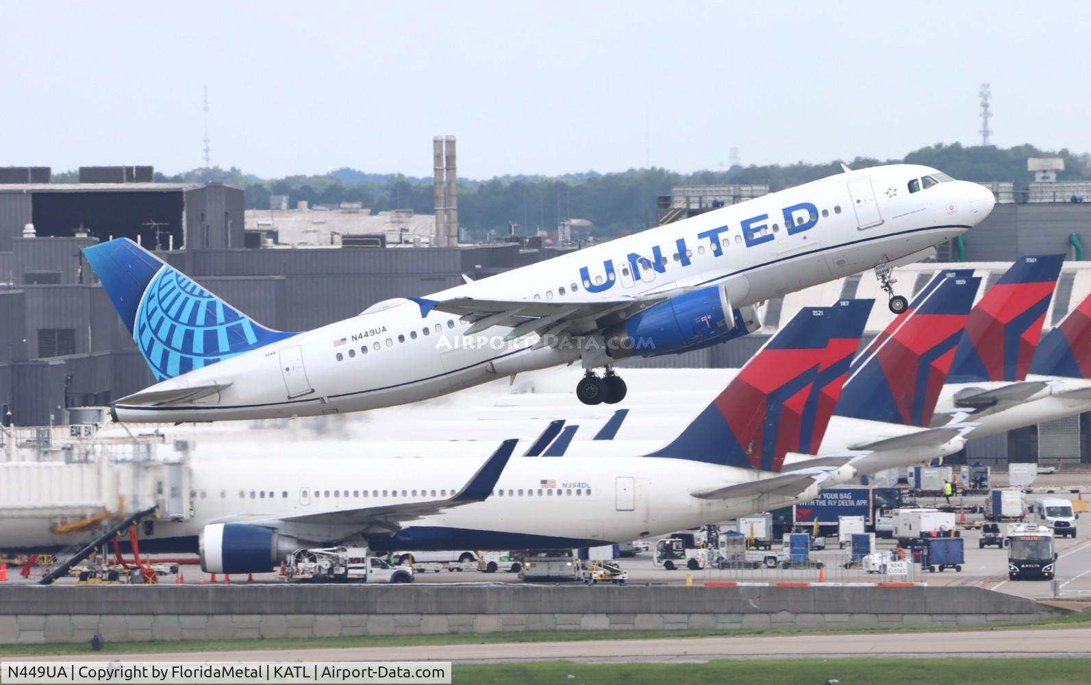 N449UA, 1998 Airbus A320-232 C/N 851, UAL A320 nc zx atl-den