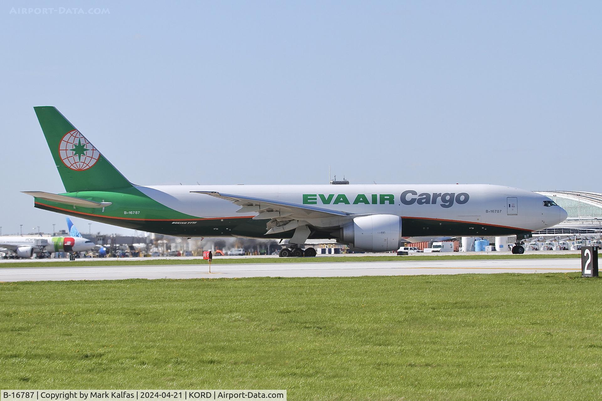 B-16787, 2021 Boeing 777F C/N 67301, B77L EVA AIR CARGO Boeing 777-F B-16787 at KORD