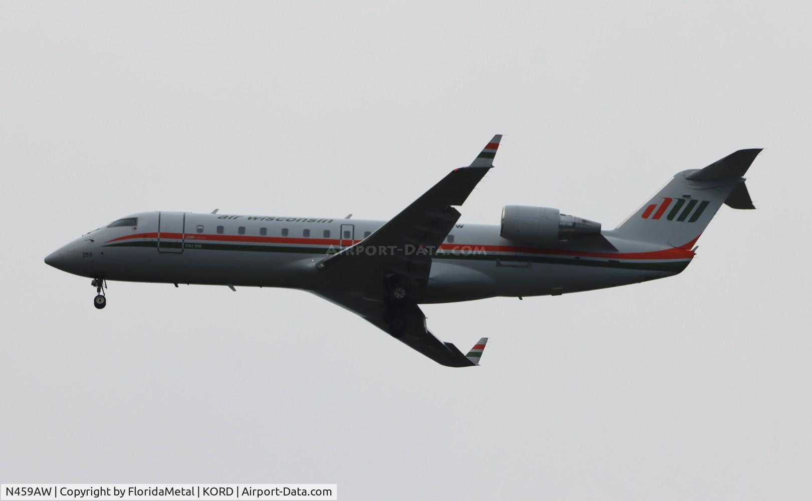 N459AW, 2003 Bombardier CRJ-200LR (CL-600-2B19) C/N 7863, AWI CRJ2 retro zx roc-ord