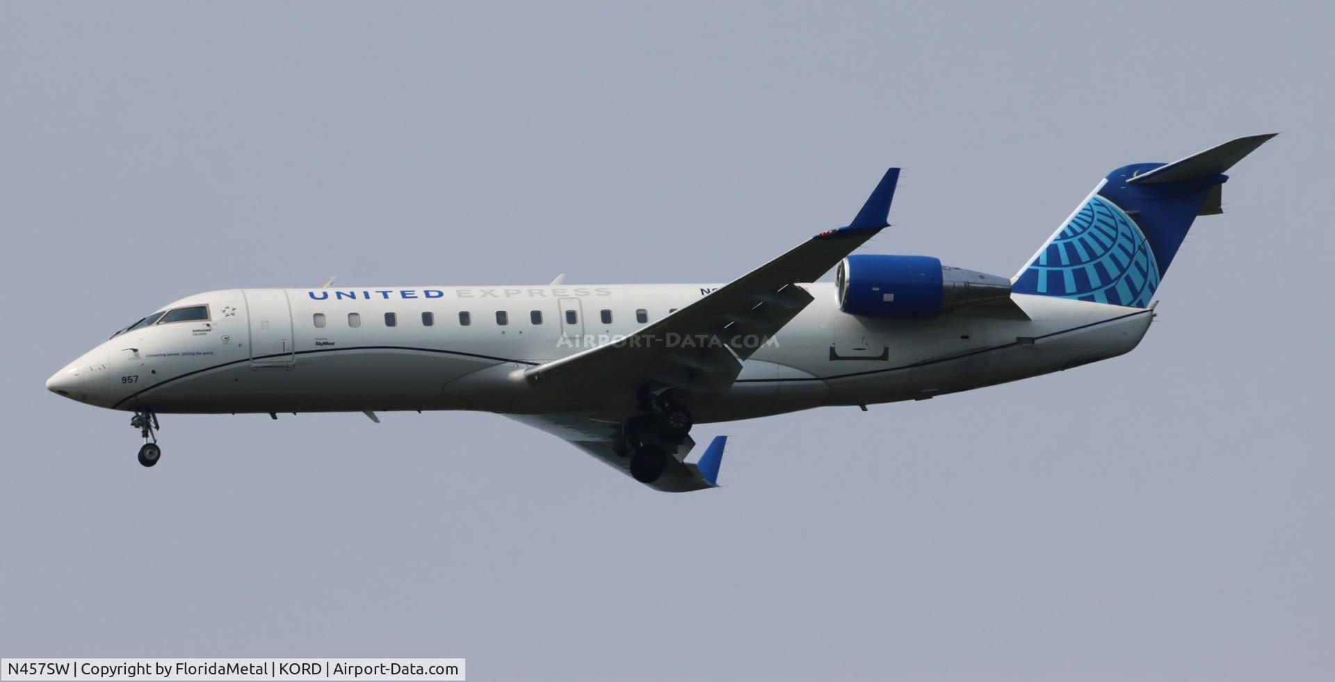 N457SW, 2003 Canadair CL-600-2B19 Regional Jet CRJ-200LR C/N 7773, SKW/UE CRJ2 nc zx tul-ord