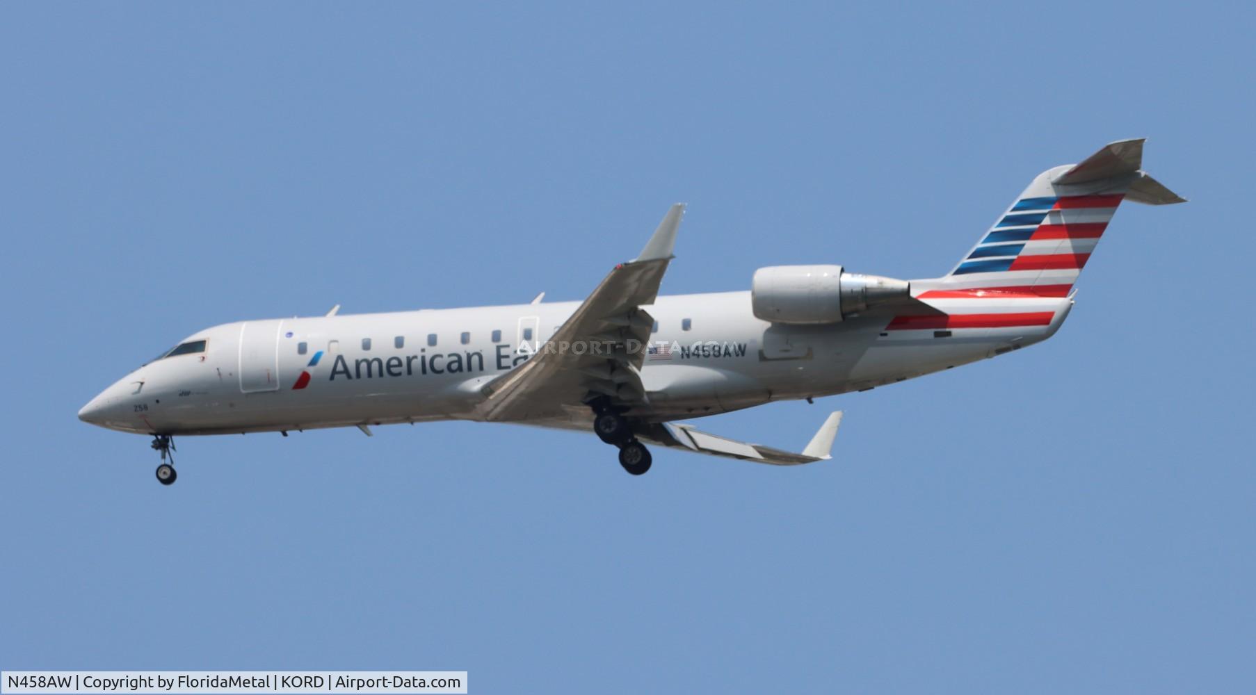 N458AW, 2003 Bombardier CRJ-200LR (CL-600-2B19) C/N 7861, AWI/AE CRJ2 zx yul-ord