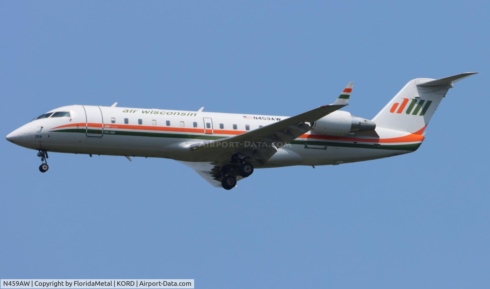 N459AW, 2003 Bombardier CRJ-200LR (CL-600-2B19) C/N 7863, AWI CRJ2 retro zx cle-ord