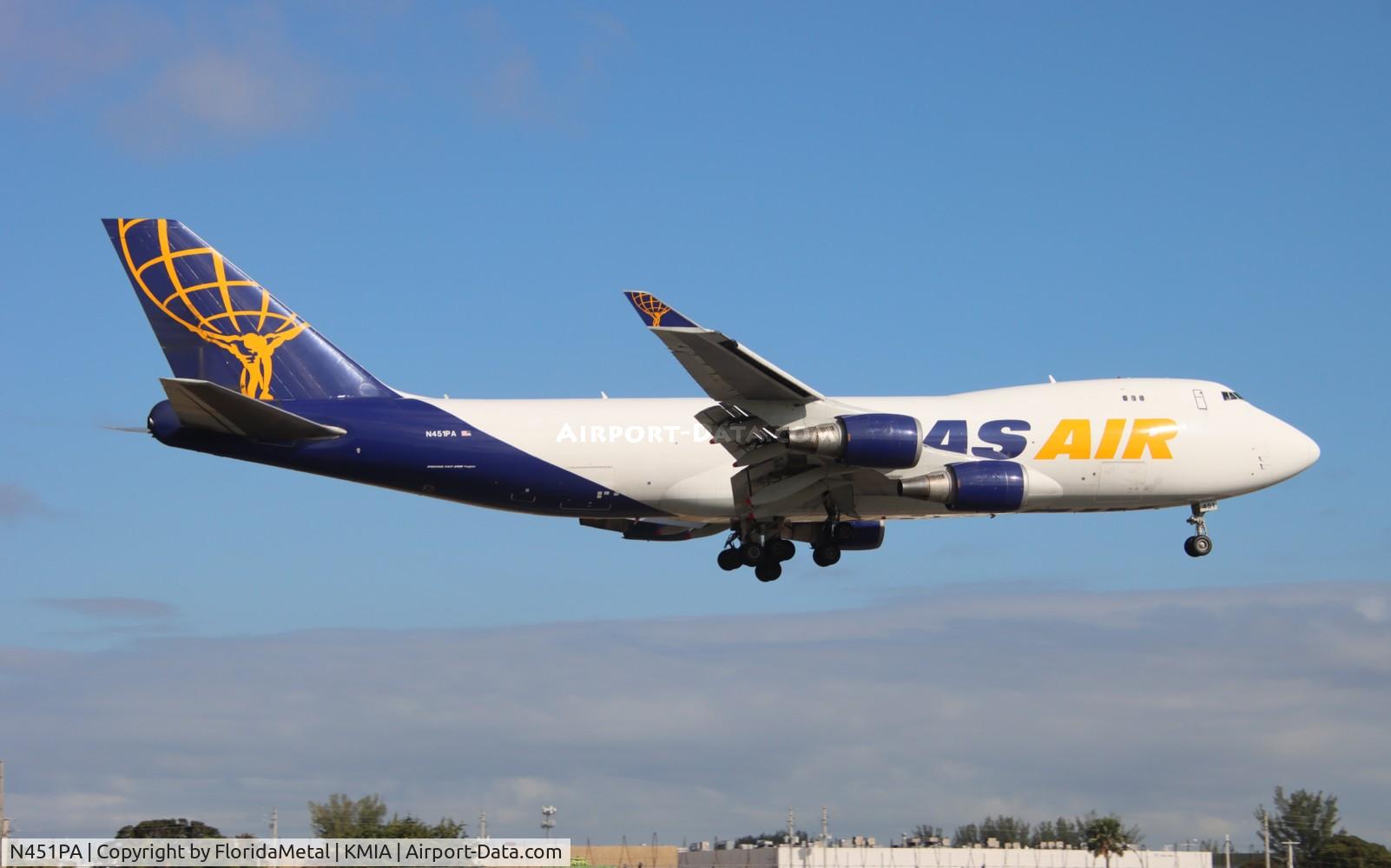 N451PA, 2000 Boeing 747-46NF C/N 30809, GTI 747-400F zx uio, seqm-mia