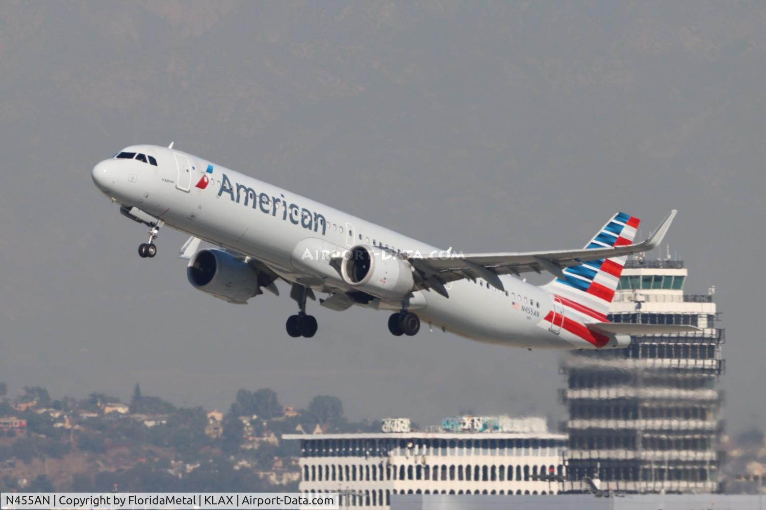 N455AN, 2022 Airbus A321-253NX C/N 10840, AAL A321N zx lax-dca