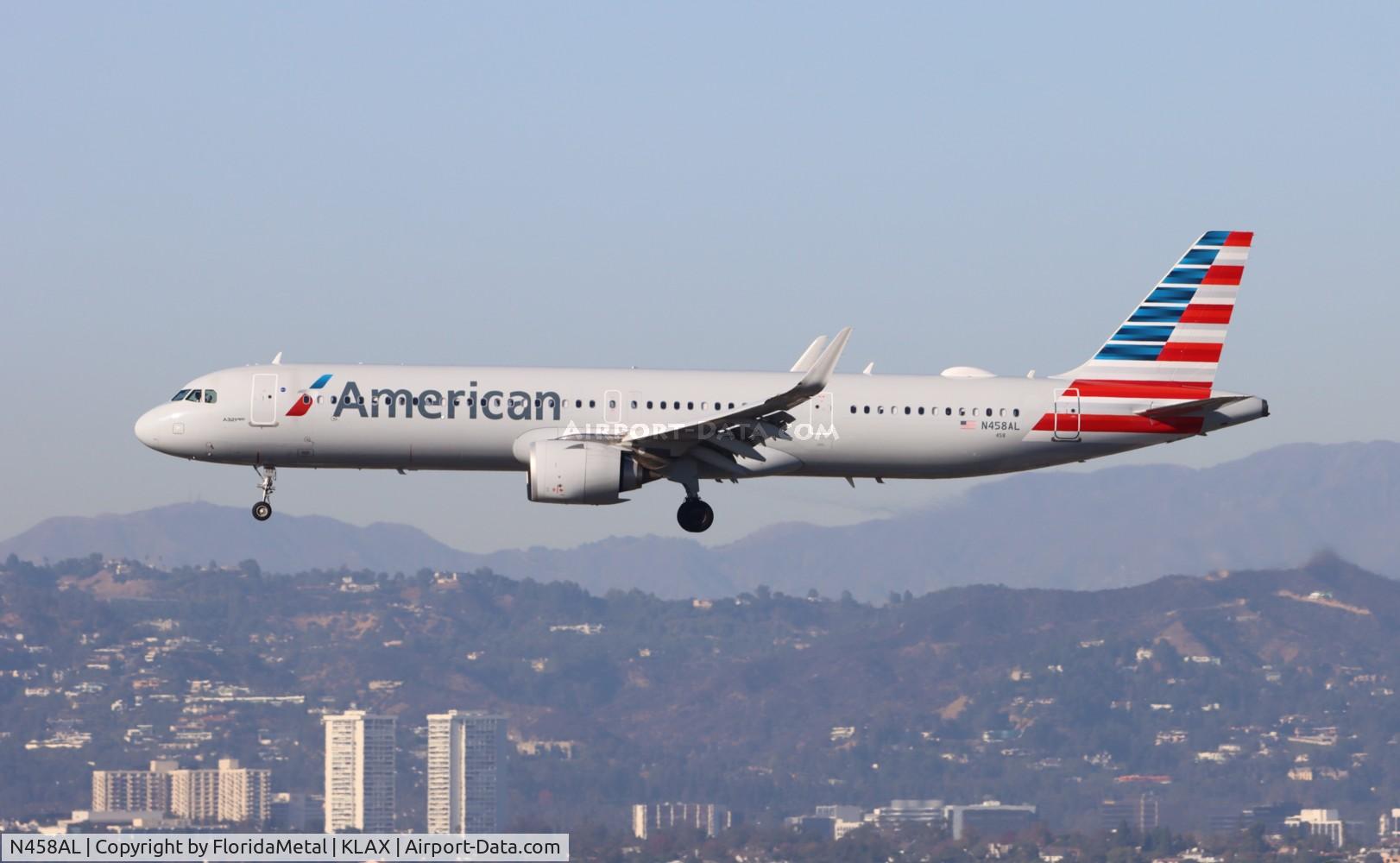 N458AL, 2022 Airbus A321-253NX C/N 10819, AAL A321N zx hnl-lax