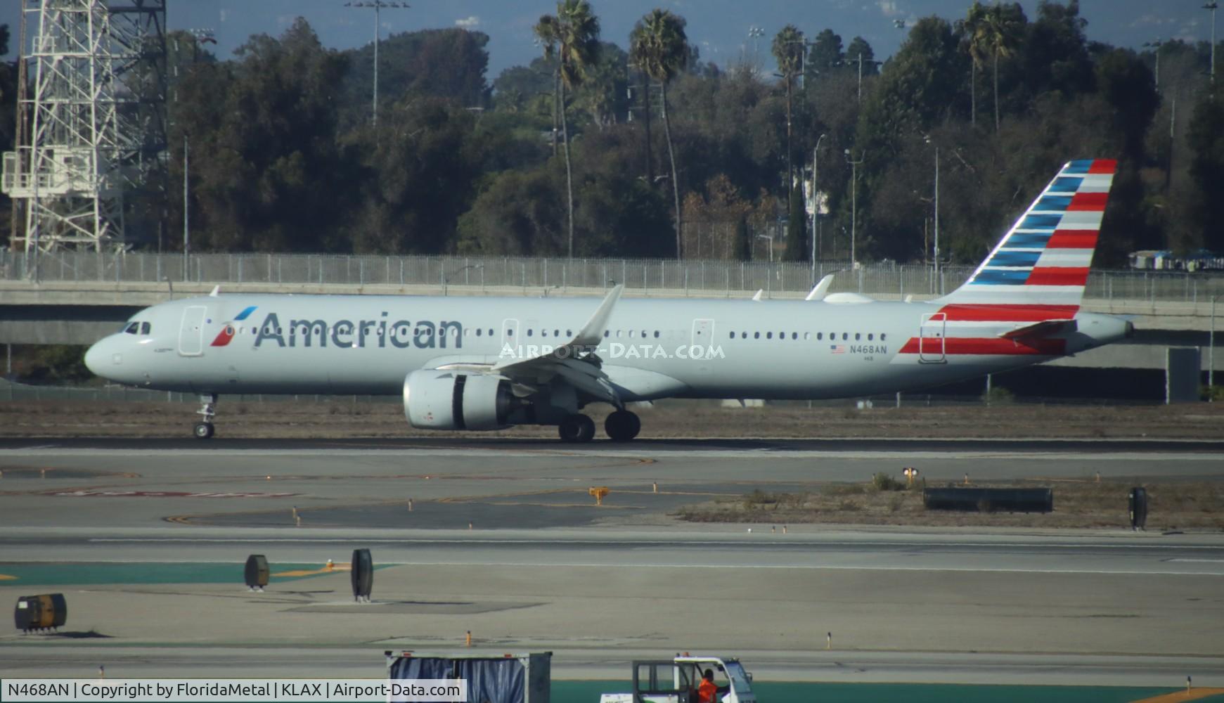 N468AN, Airbus A321-251NX C/N 11193, AAL A321N zx clt-lax