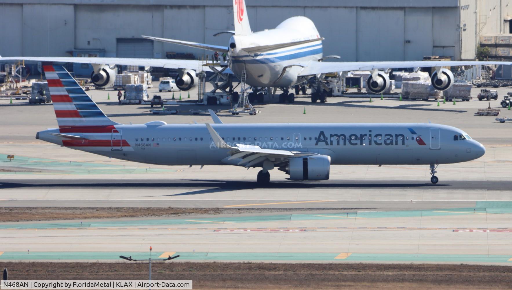 N468AN, Airbus A321-251NX C/N 11193, AAL A321N zx clt-lax