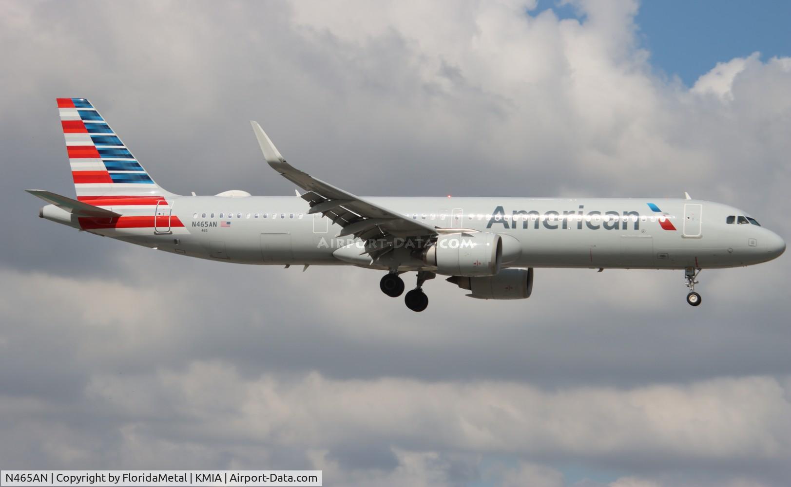 N465AN, 2022 Airbus A321-253NX C/N 11153, AAL A321N zx lim, spjc-mia
