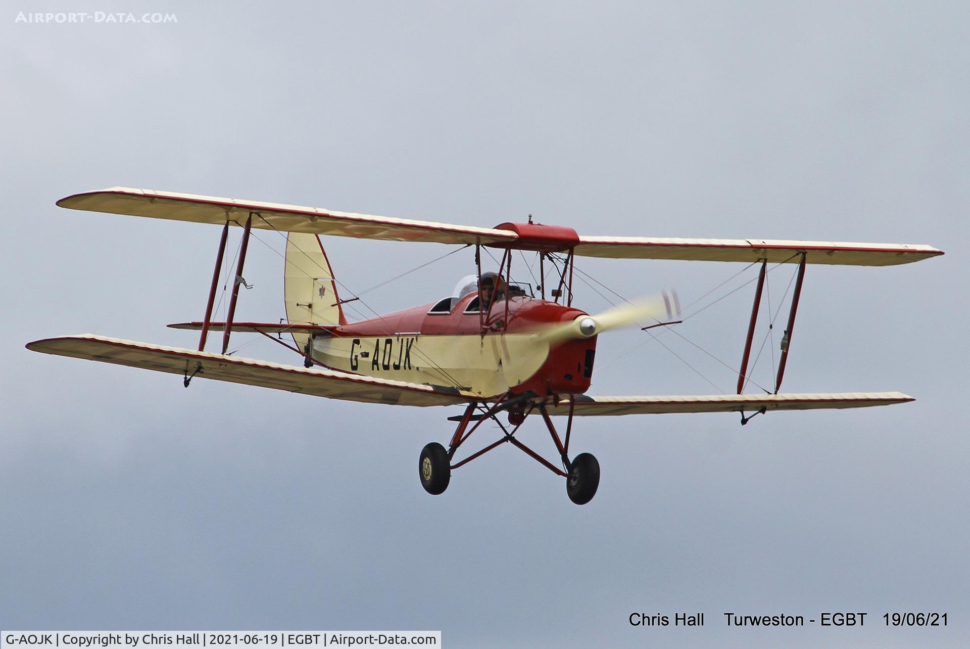 G-AOJK, 1939 De Havilland DH-82A Tiger Moth II C/N 82813, Turweston, Air Britain fly in