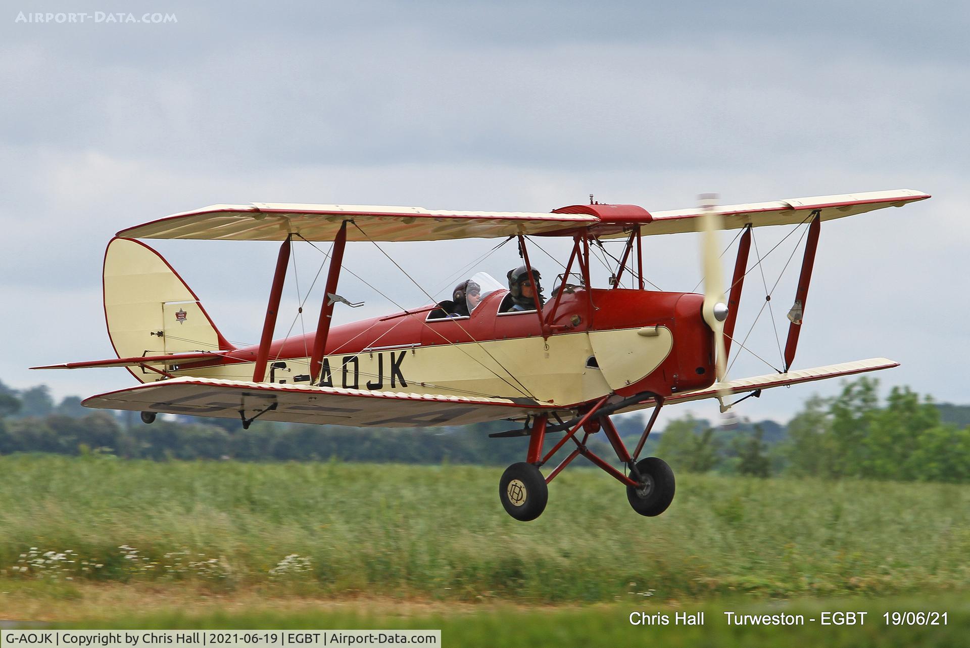 G-AOJK, 1939 De Havilland DH-82A Tiger Moth II C/N 82813, Turweston, Air Britain fly in
