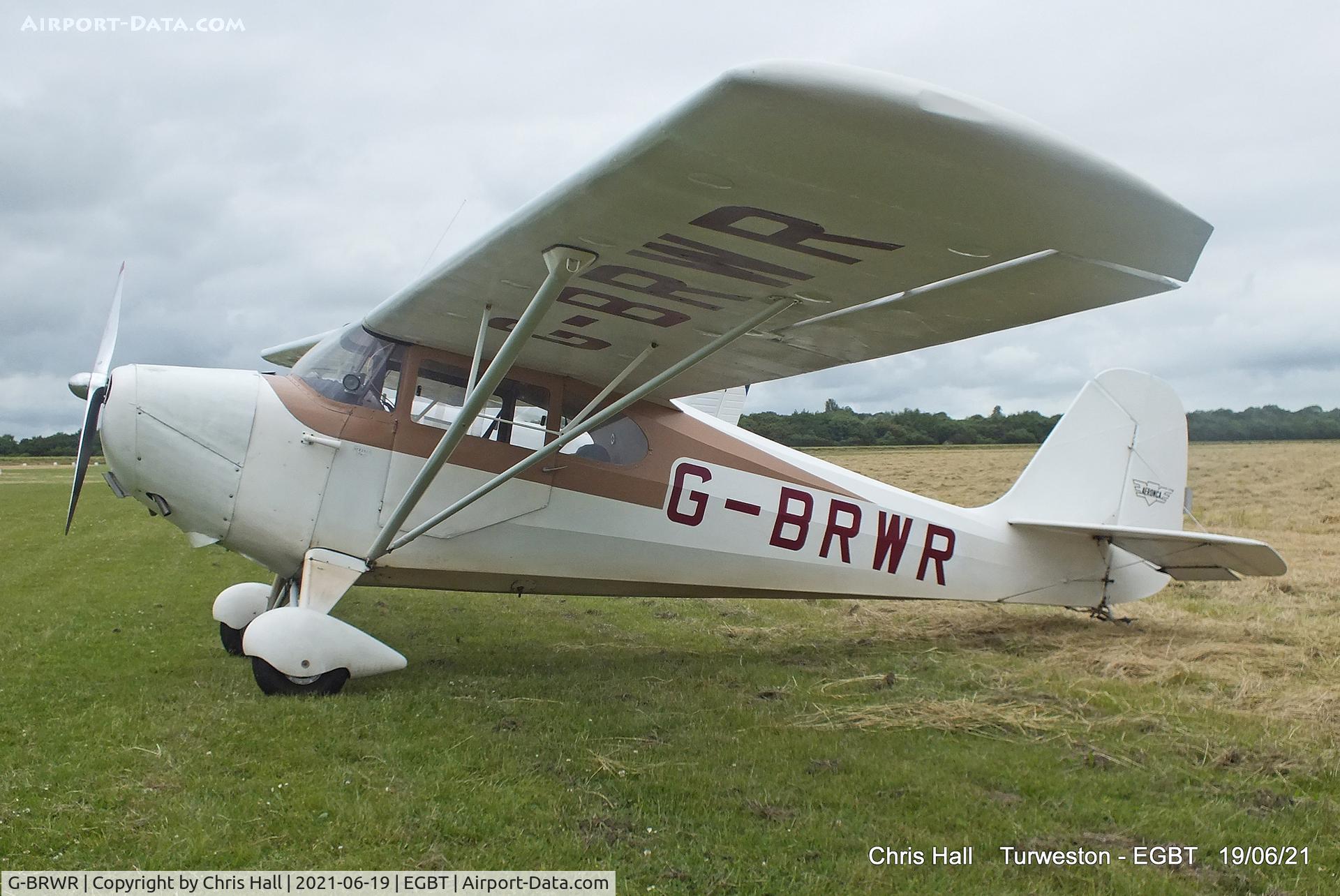 G-BRWR, 1946 Aeronca 11AC Chief Chief C/N 11AC-1319, Turweston, Air Britain fly in