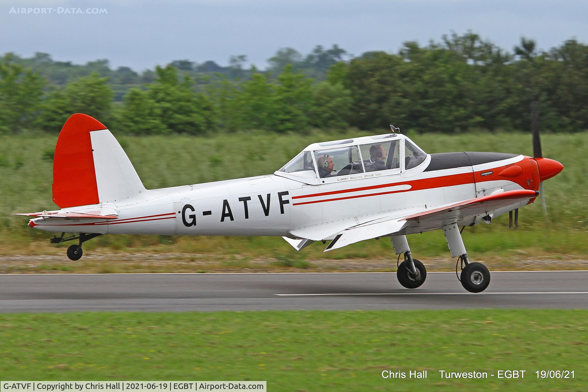 G-ATVF, 1966 De Havilland DHC-1 Chipmunk 22 C/N C1/0265, Turweston, Air Britain fly in