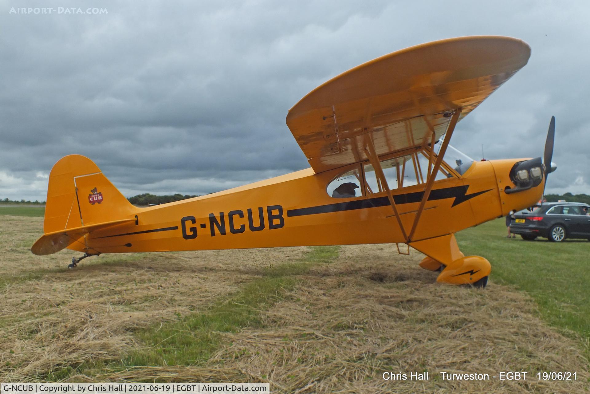 G-NCUB, 1944 Piper L-4H Grasshopper (J3C-65D) C/N 11599, Turweston, Air Britain fly in