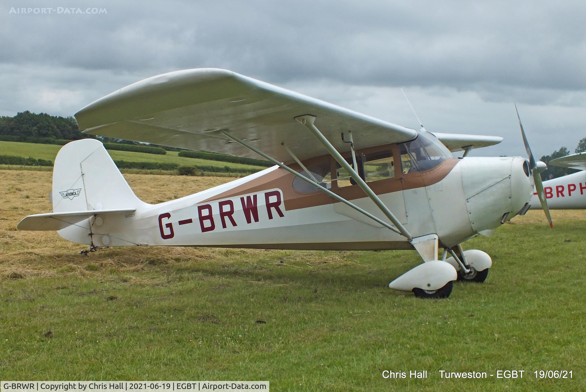 G-BRWR, 1946 Aeronca 11AC Chief Chief C/N 11AC-1319, Turweston, Air Britain fly in